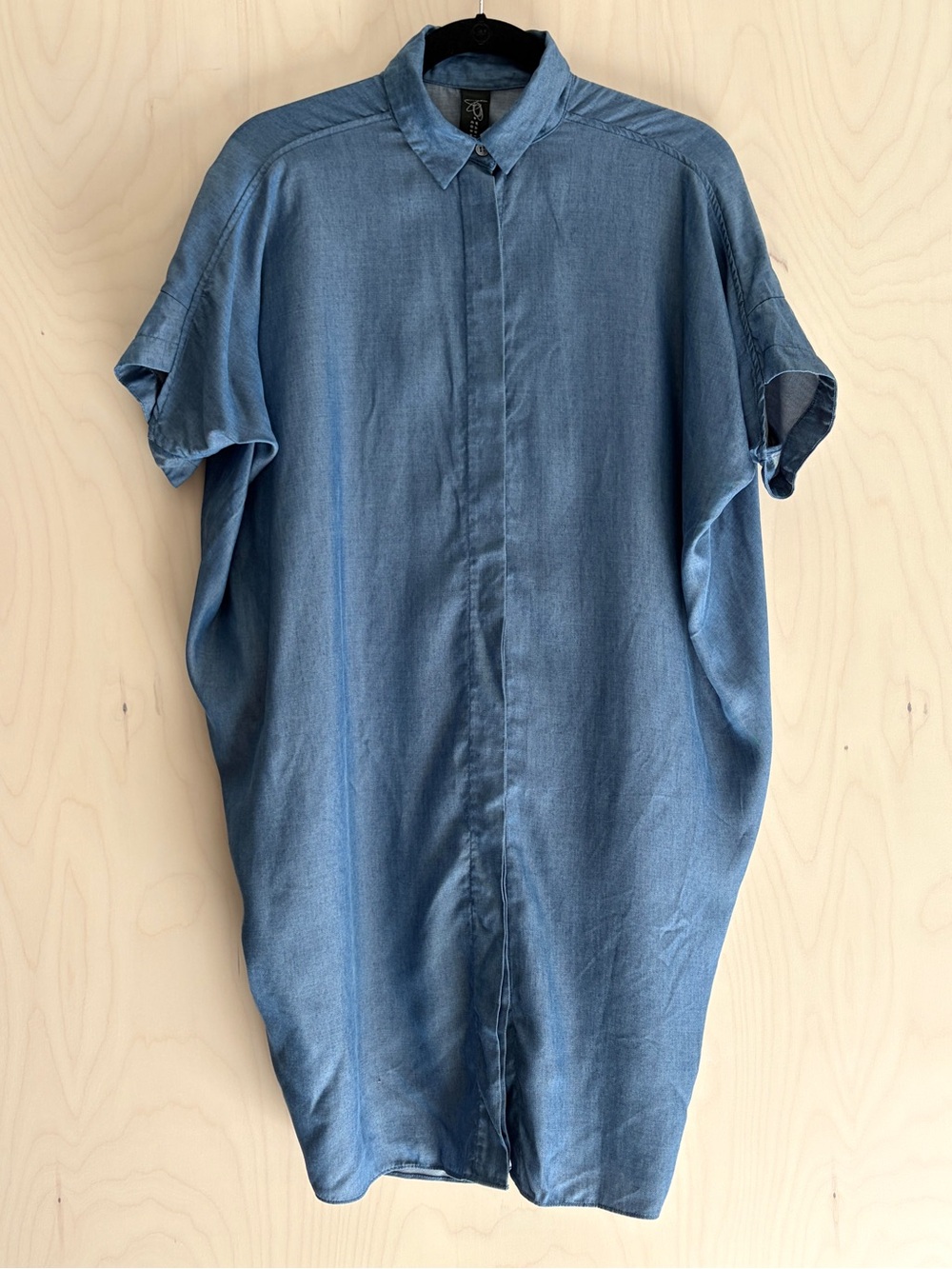 Zero + Maria Cornejo Blue Midi Shirt Dress